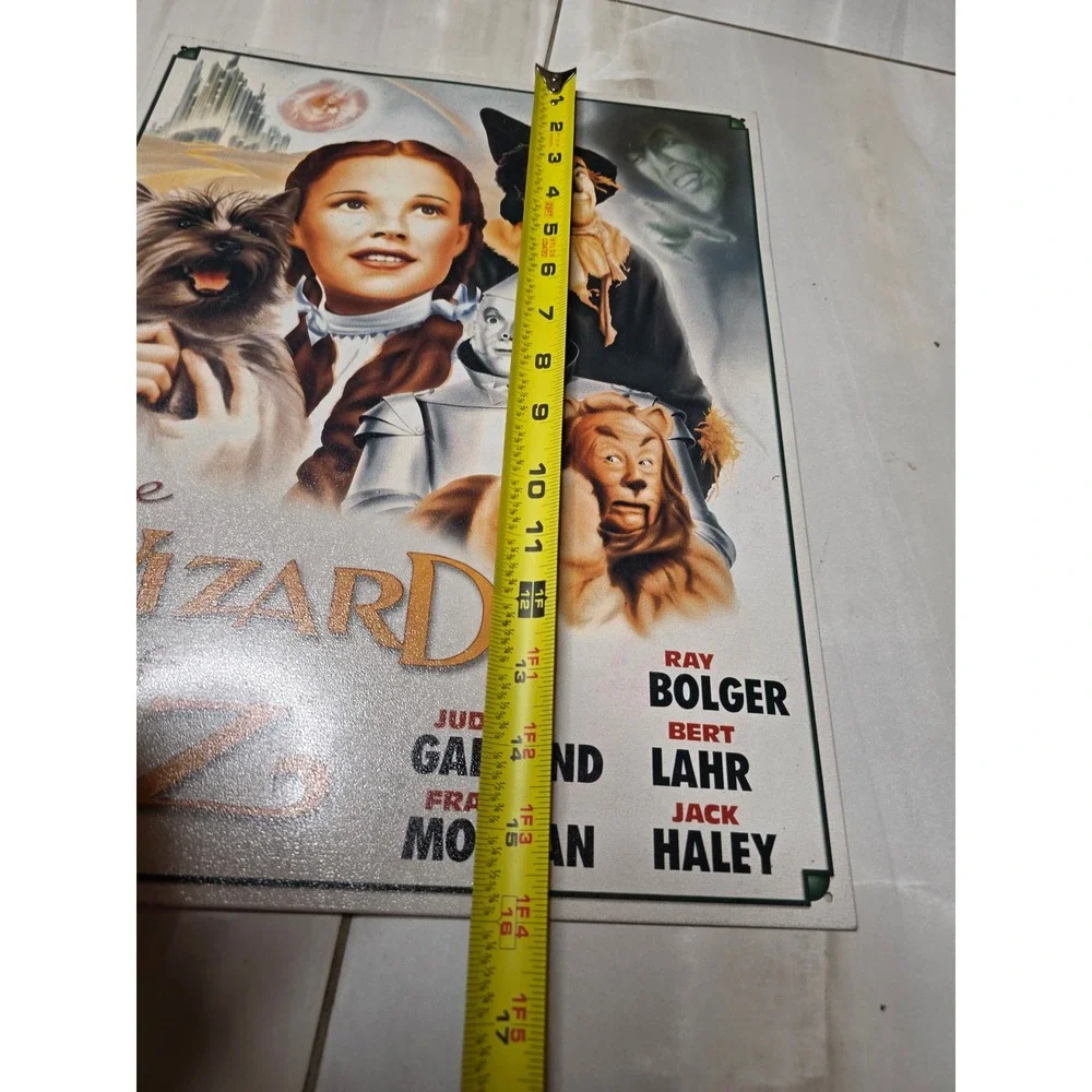 Wizard‎ of Oz Tin Metal Sign Movie Poster Art Judy Garland 16x12.5 Item 1563